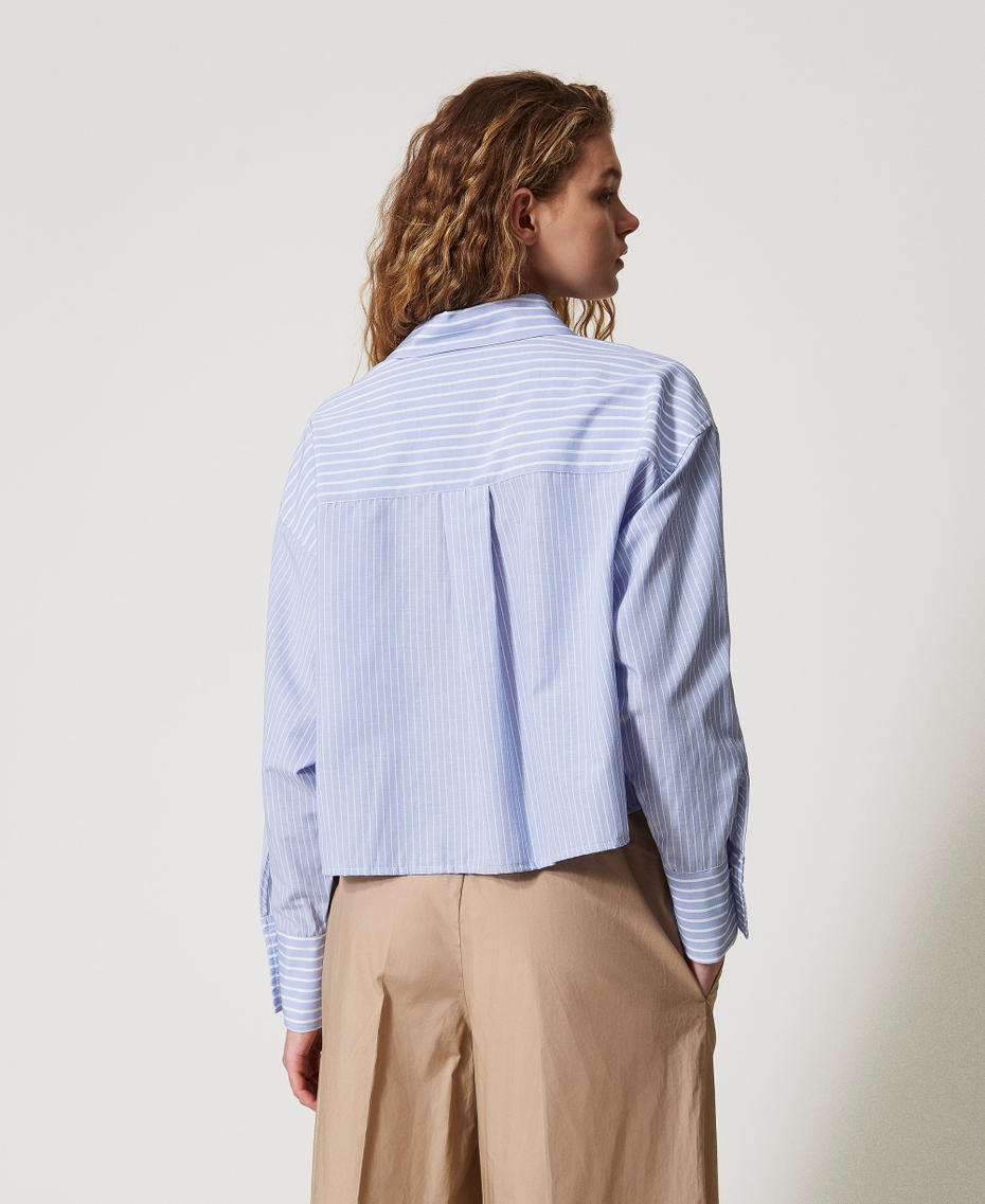 Camicia boxy a righe Mixed Micro Bastonetto Donna 251TF2040_12506_03