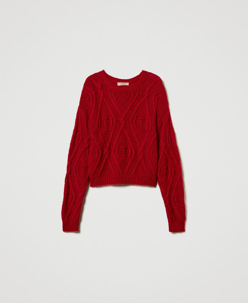 Maglia in misto mohair Rosso Veneziano Donna 242TT3313_00740_0S