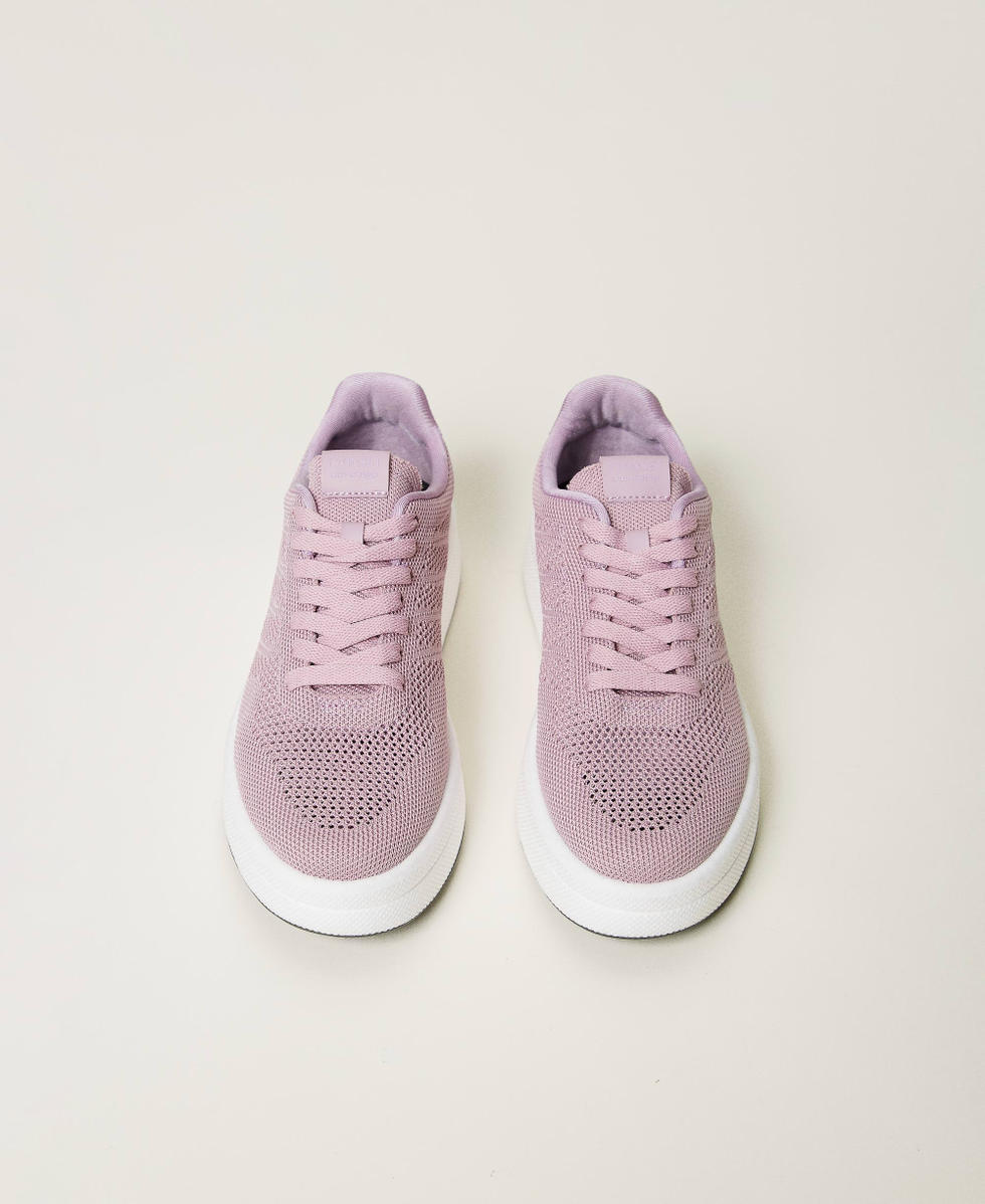 Fessura openwork trainers with logo Ice Flower Pink Woman 251TGT010_00675_04