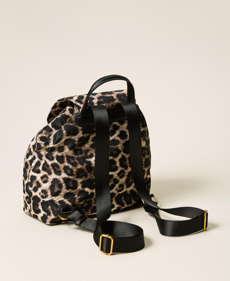 Animal print backpack Leopard Print Woman 262TD8071_02114_03