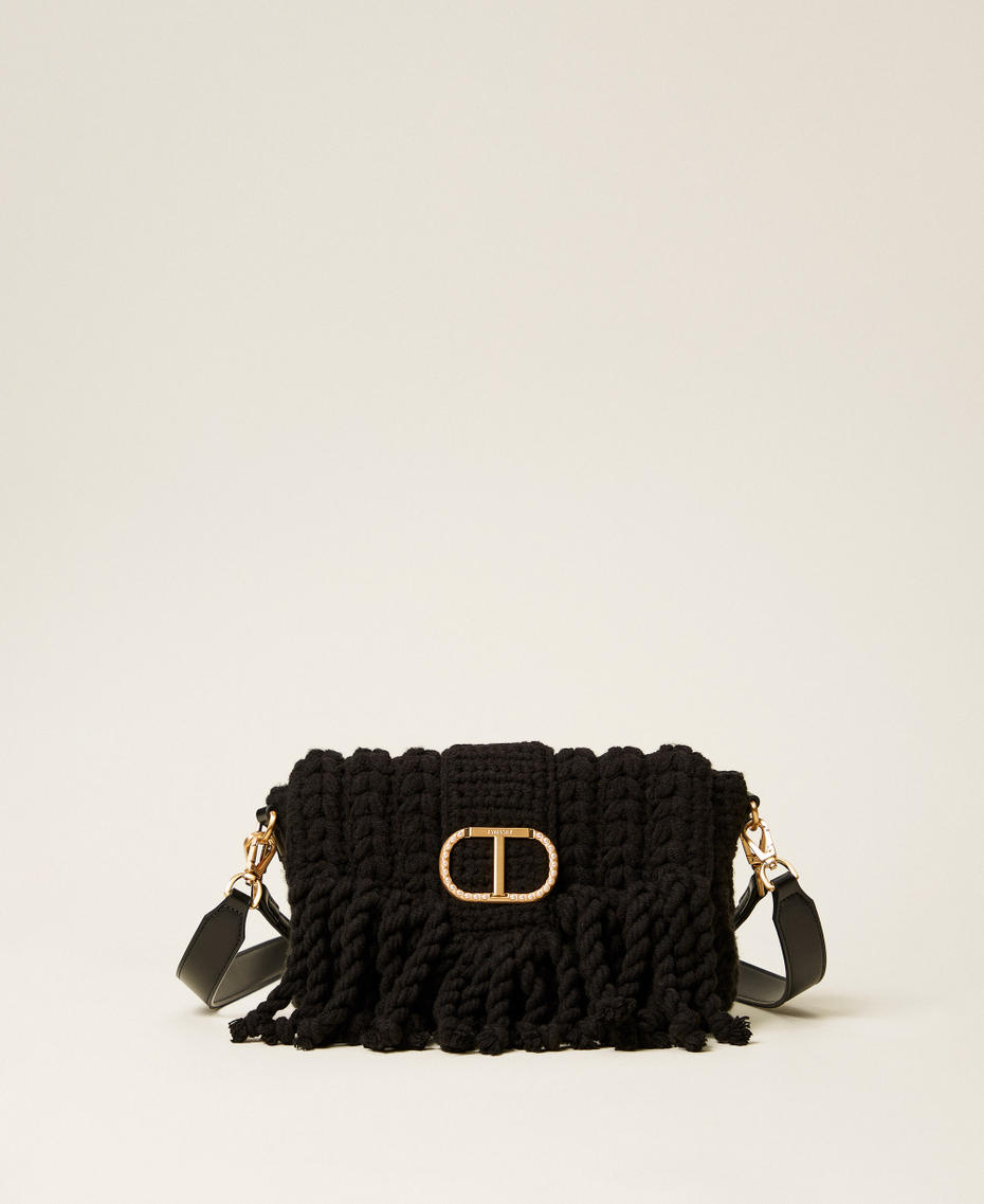 Bolso bandolera tricot «Amie» Negro Mujer 252TD8190_00006_01