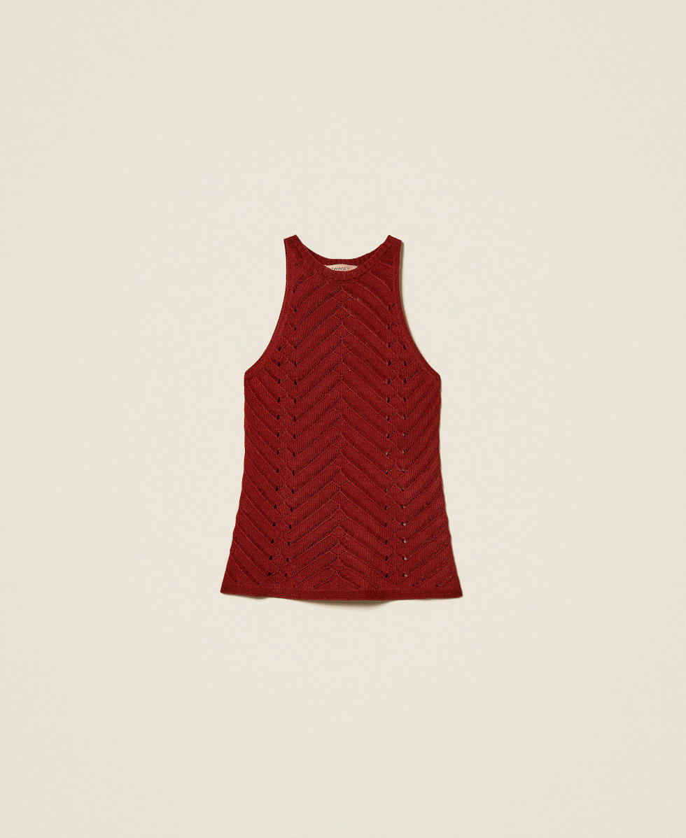 Chevron knit top