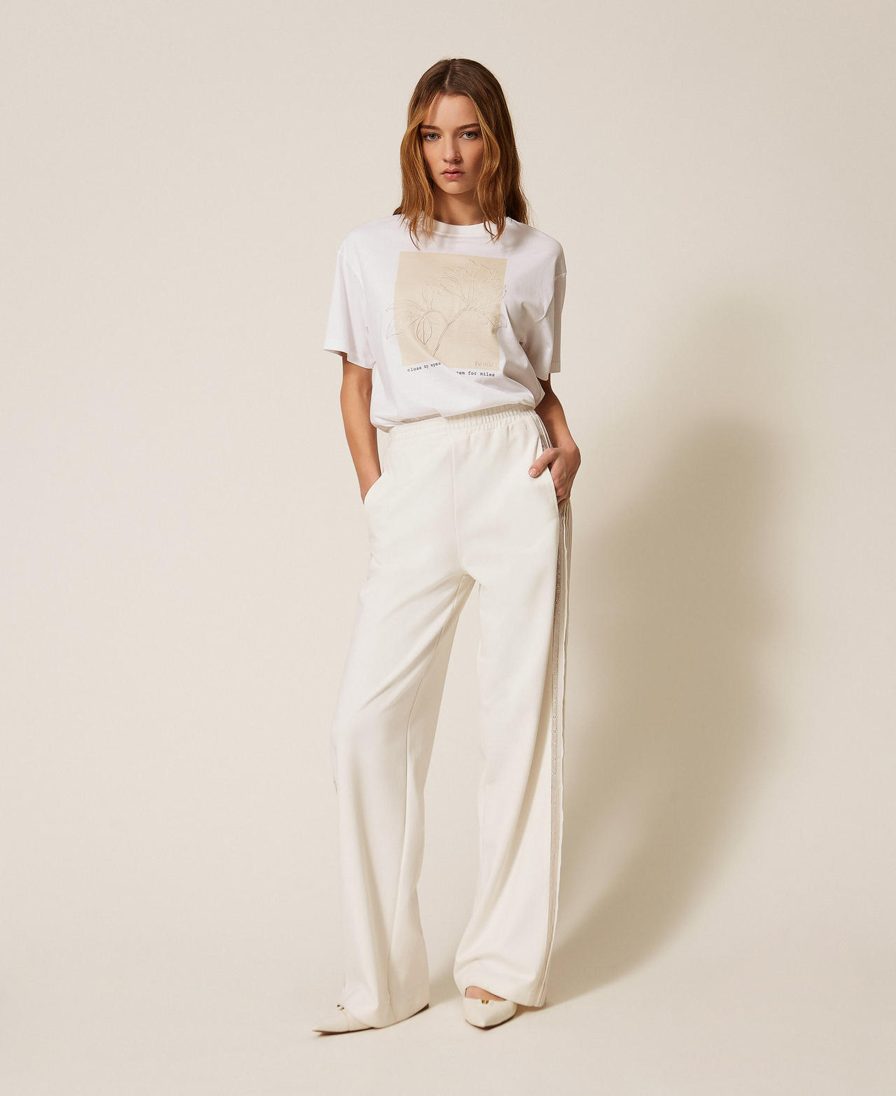 Recycled cr&ecirc;pe de Chine trousers Lily Woman 261TE2050_00381_02