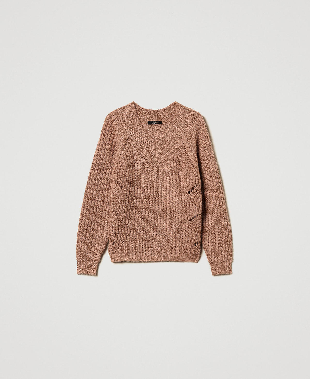 Scee by twin set Maglia a coste con trecce