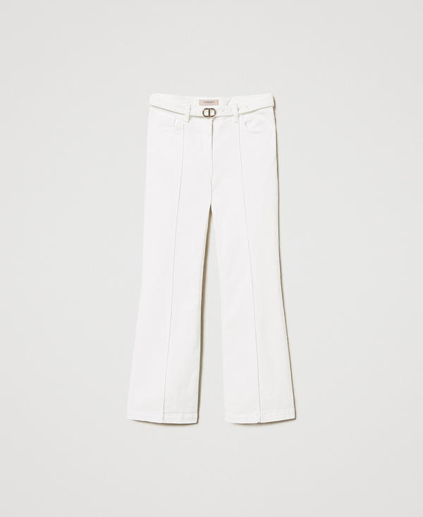 Pantaloni cropped in bull