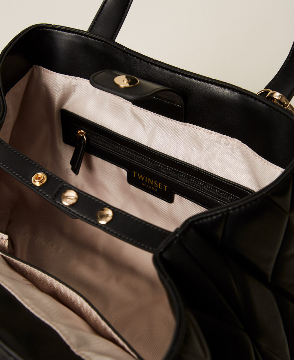 Cabas matelassé Noir Femme 252TB7050_00006_04