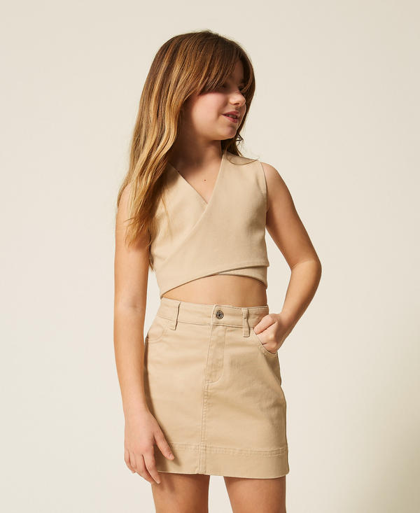 Bull denim miniskirt