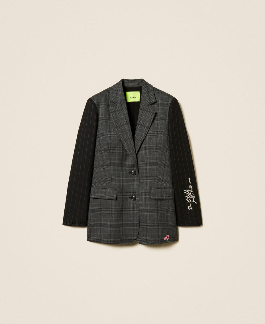 MYFO blazer with embroidery Yarn Dyed Mix Woman 252AQ2040_12852_S0