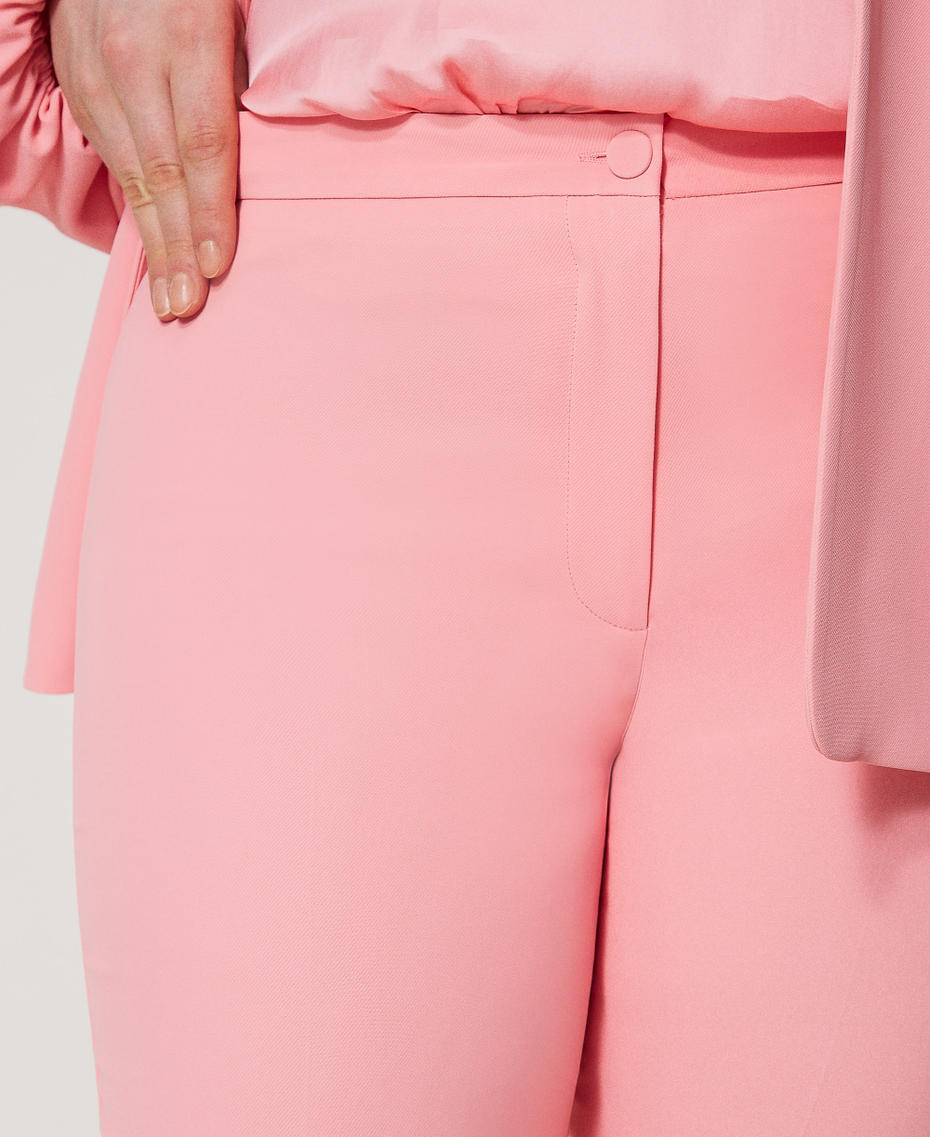 Crêpe flared trousers Peach Woman 251TP2324_12142_04