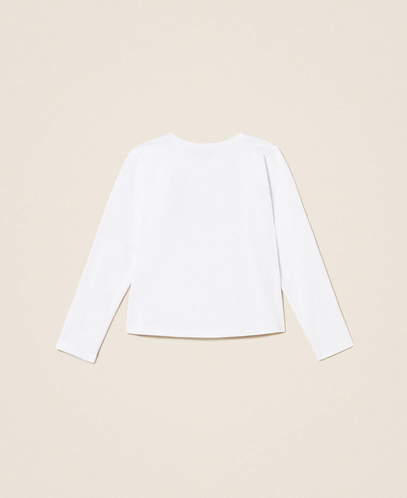 T-shirt with Oval T logo print Off White Girl 252GJ2320_00526_S1