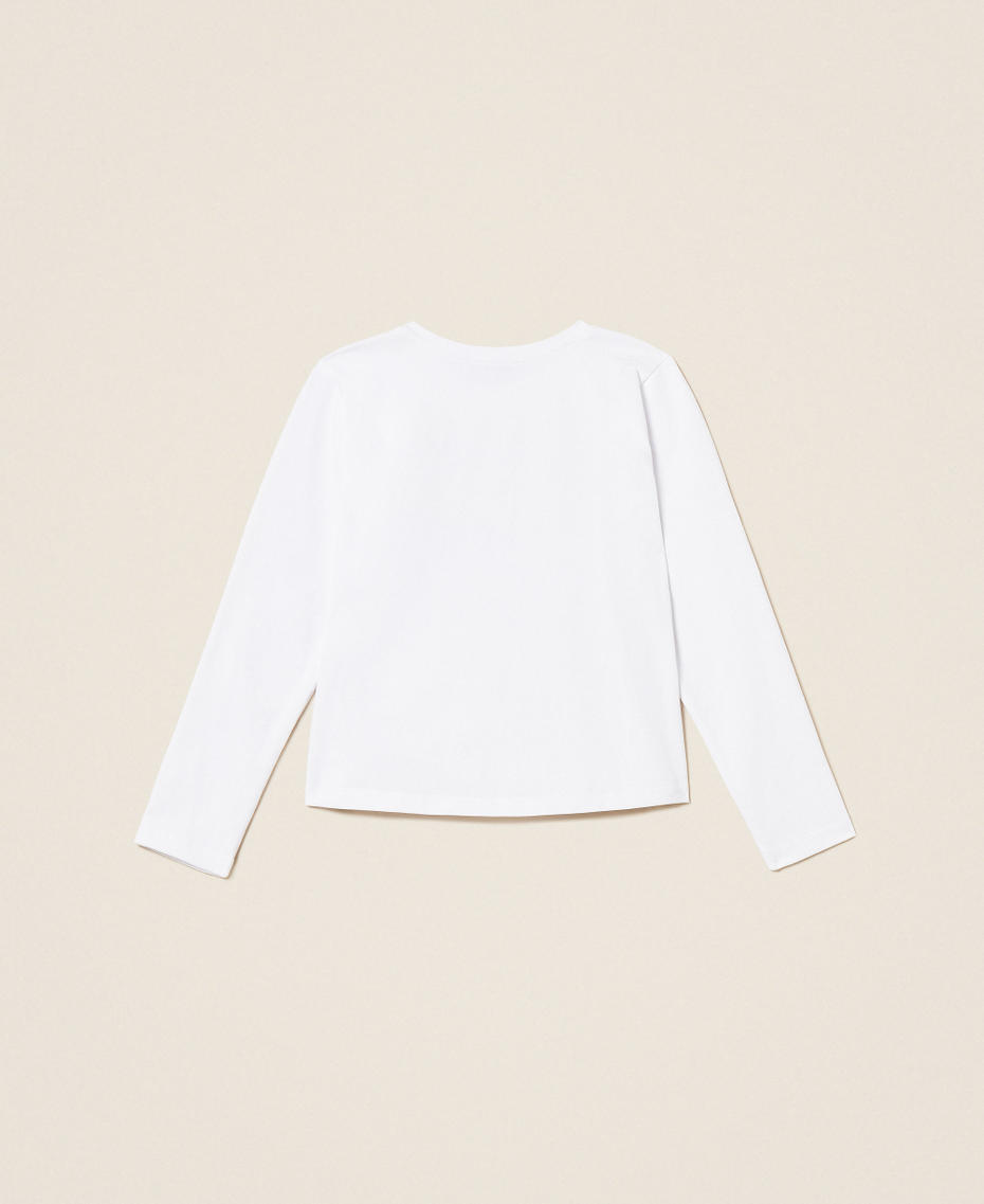 T-shirt with Oval T logo print Off White Girl 252GJ2320_00526_S1