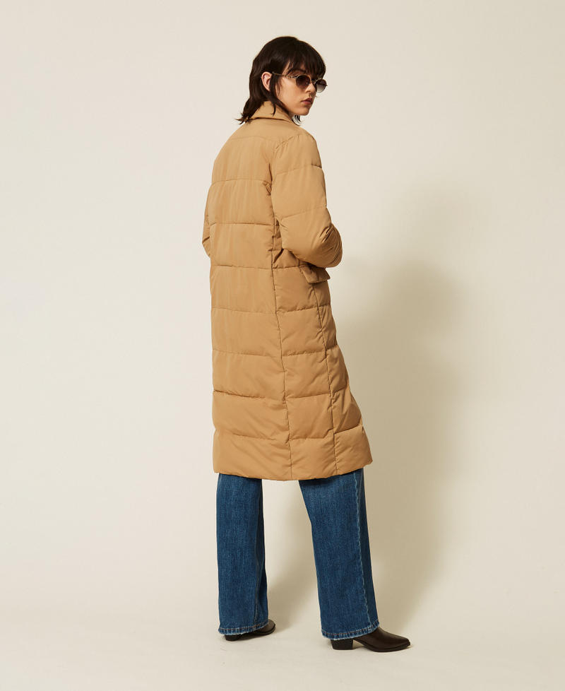 Doudoune crois&eacute;e avec poches Marron &laquo;&thinsp;Tobacco Brown&thinsp;&raquo; Femme 262TP2640_11272_03