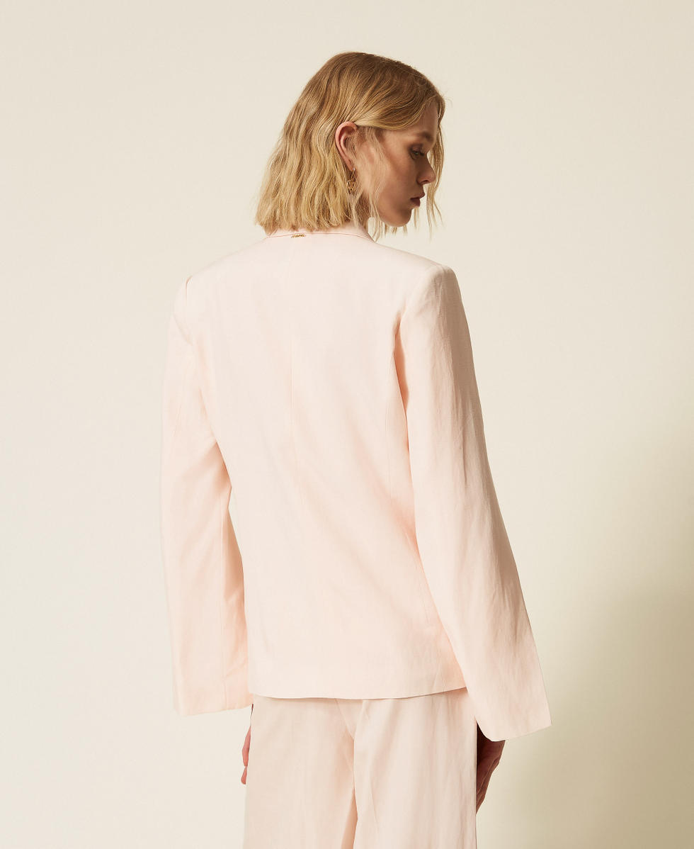 Giacca doppiopetto in misto lino Pearl Rose Donna 261TT2550_13144_03