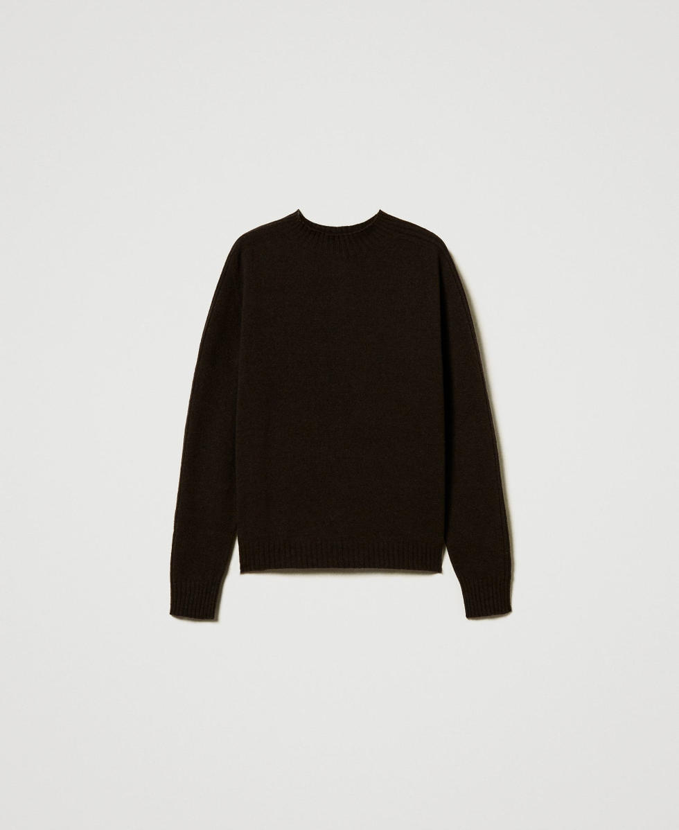 Pull col montant en cachemire Coffee Chocolate Femme 242TT3343_11946_S0