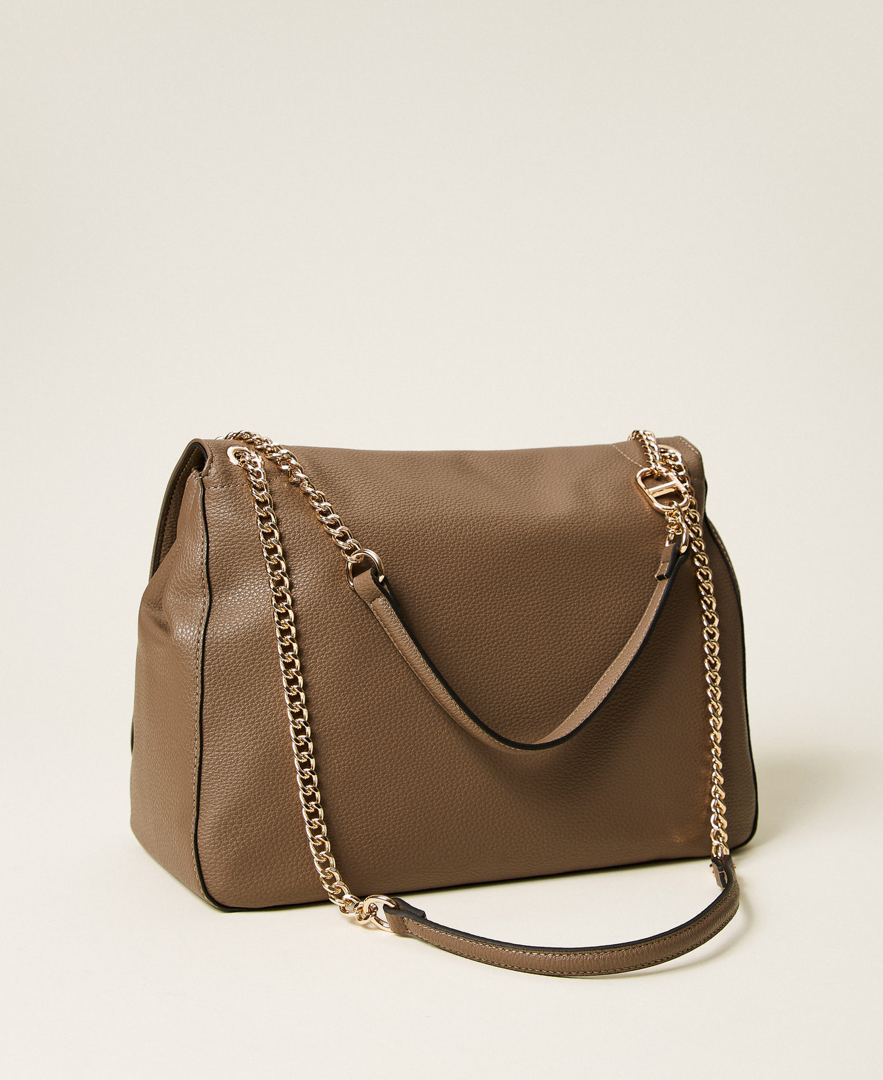 'Brera' shoulder bag with Oval T Mud Brown Woman 252TB7062_00021_03