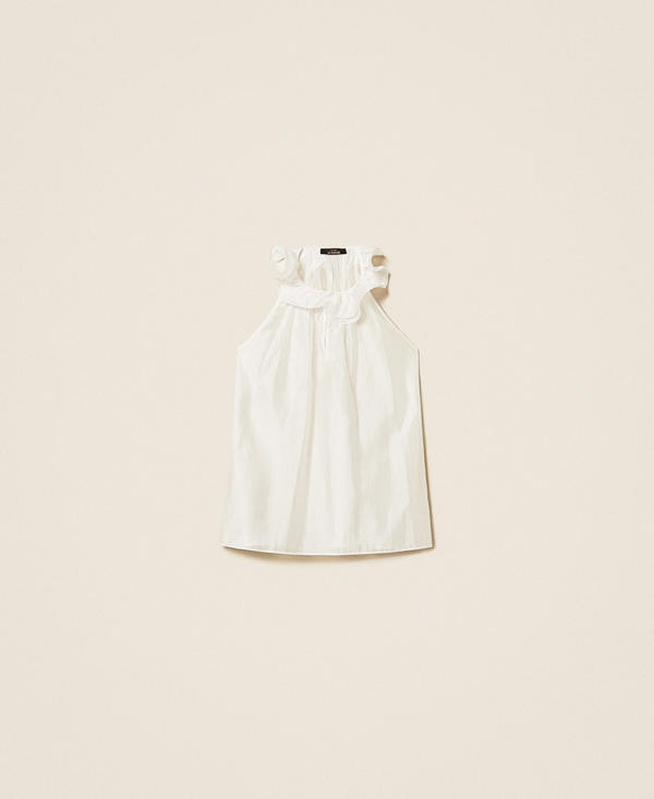 Топ из вуали с воланом