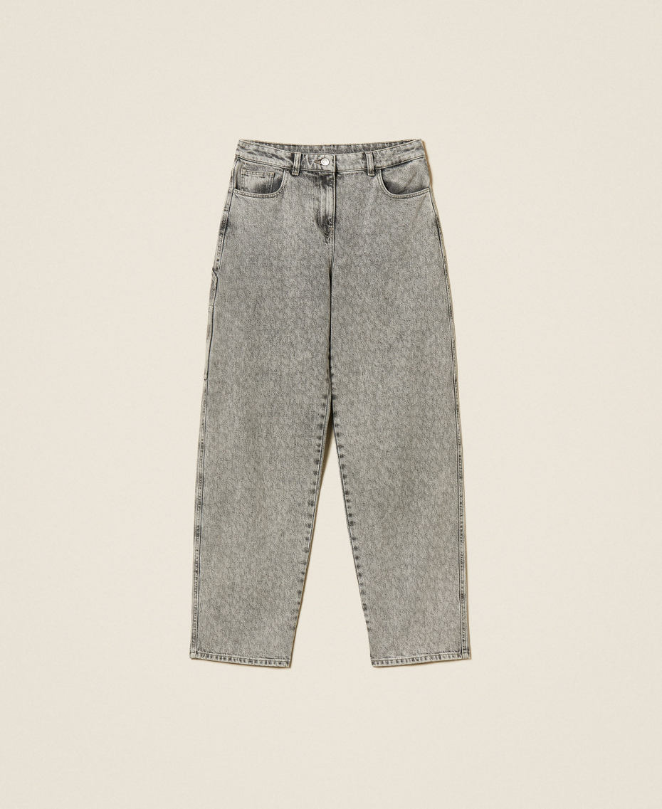 Jean ample animalier Denim Imprimé Animalier Femme 252AP2480_12729_S0