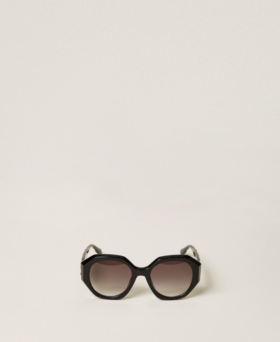 Lunettes de soleil oversize Noir Femme 999TZ5068_00006_01