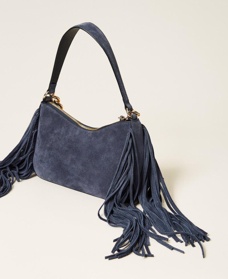 'Liliane' small suede bag "True Navy" Blue Woman 261TB7084_05259_03