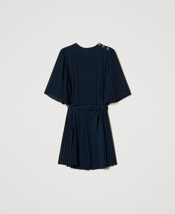 Robe courte en crêpe georgette