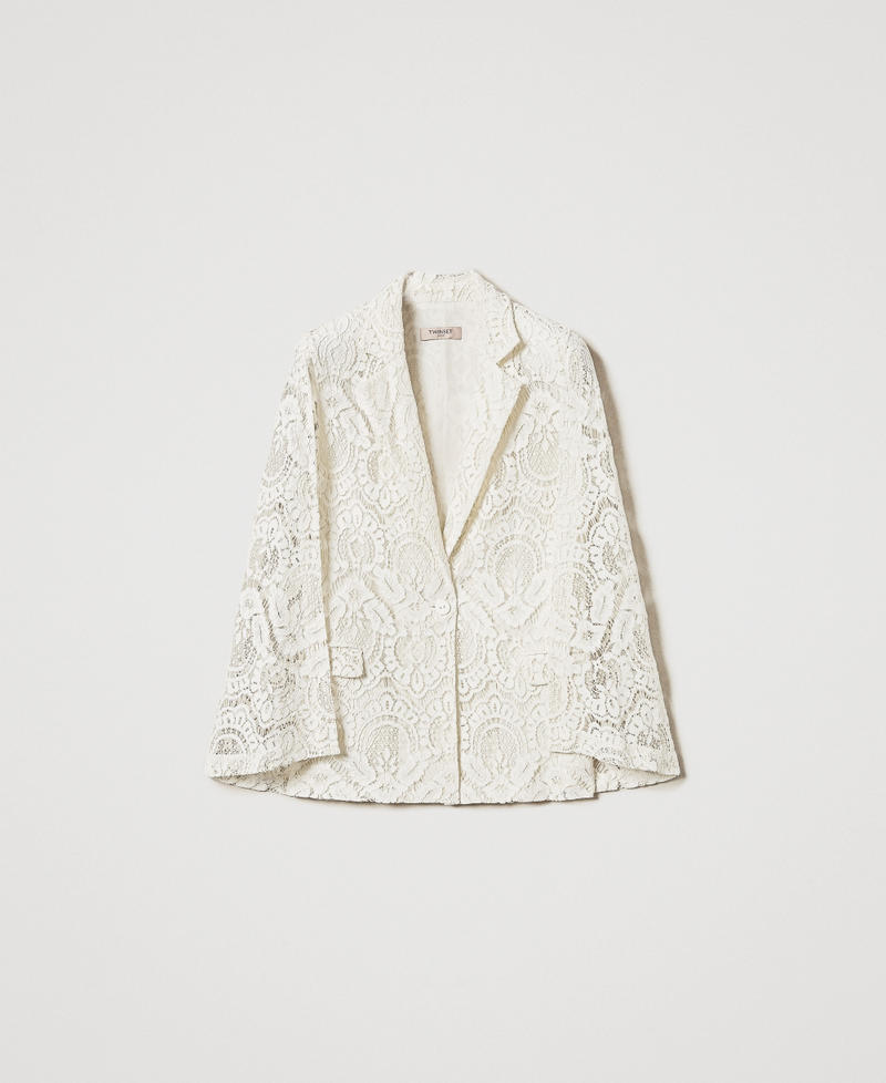 Blazer „Procida“ aus Makrameespitze Weiß Schnee Frau 251TS2190_00282_0S
