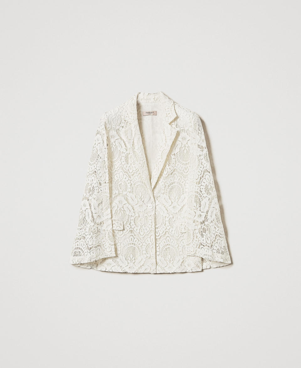Blazer „Procida“ aus Makrameespitze Weiß Schnee Frau 251TS2190_00282_0S