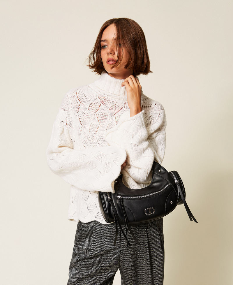 Croissant bag with pockets Black Woman 252TD8180_00006_T0