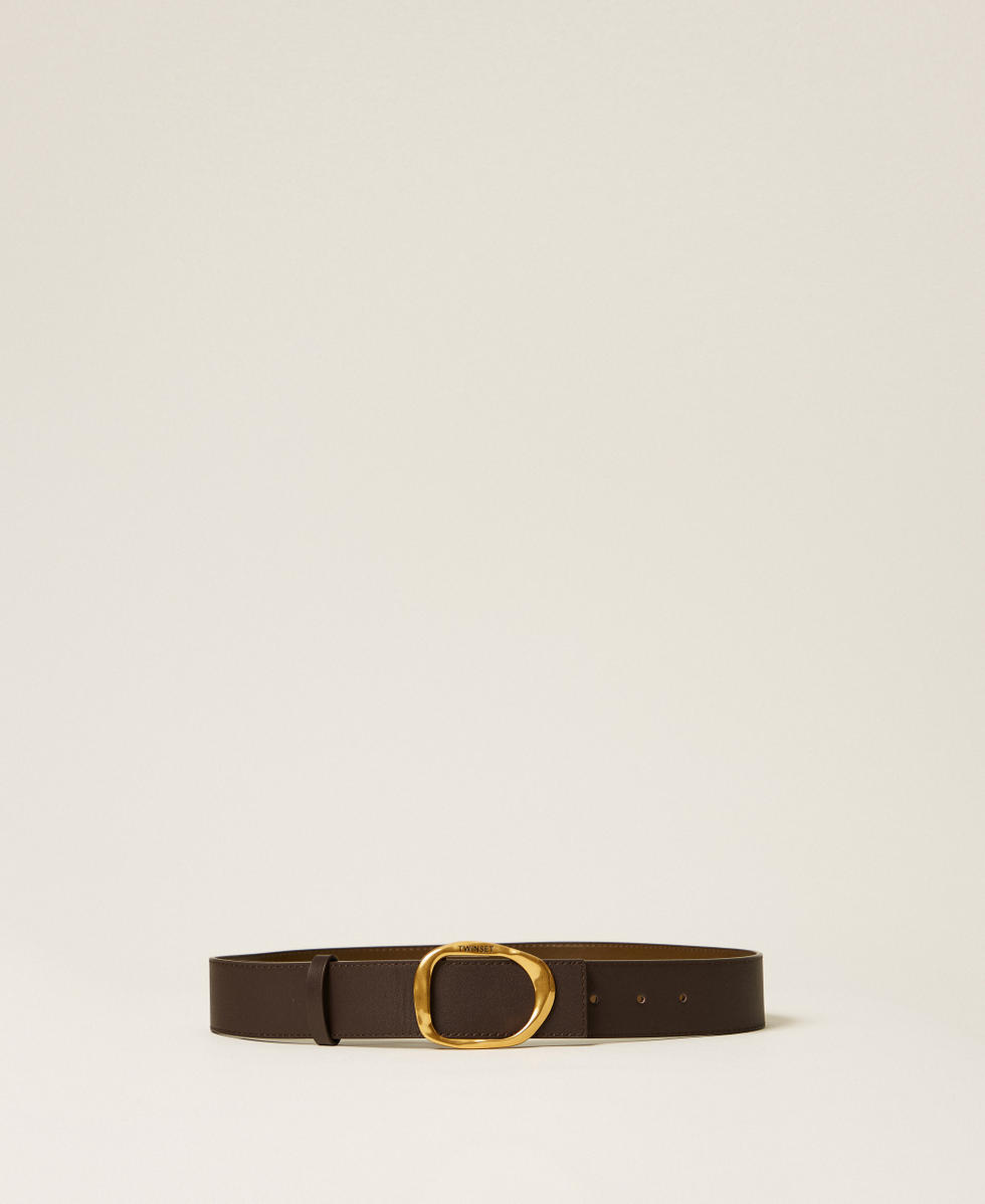Reversible leather belt