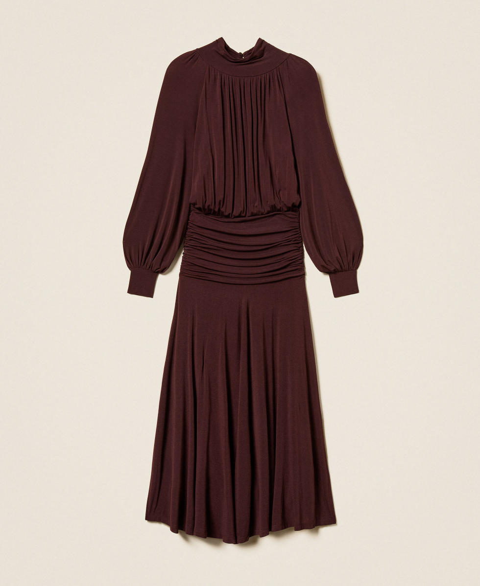 Abito lungo con drappeggi Viola "Winetasting" Donna 262TF2061_05609_S0