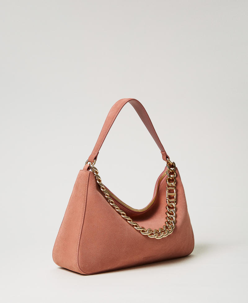 'Liliane' medium suede bag Dusty Pink Woman 252TB7162_00916_01