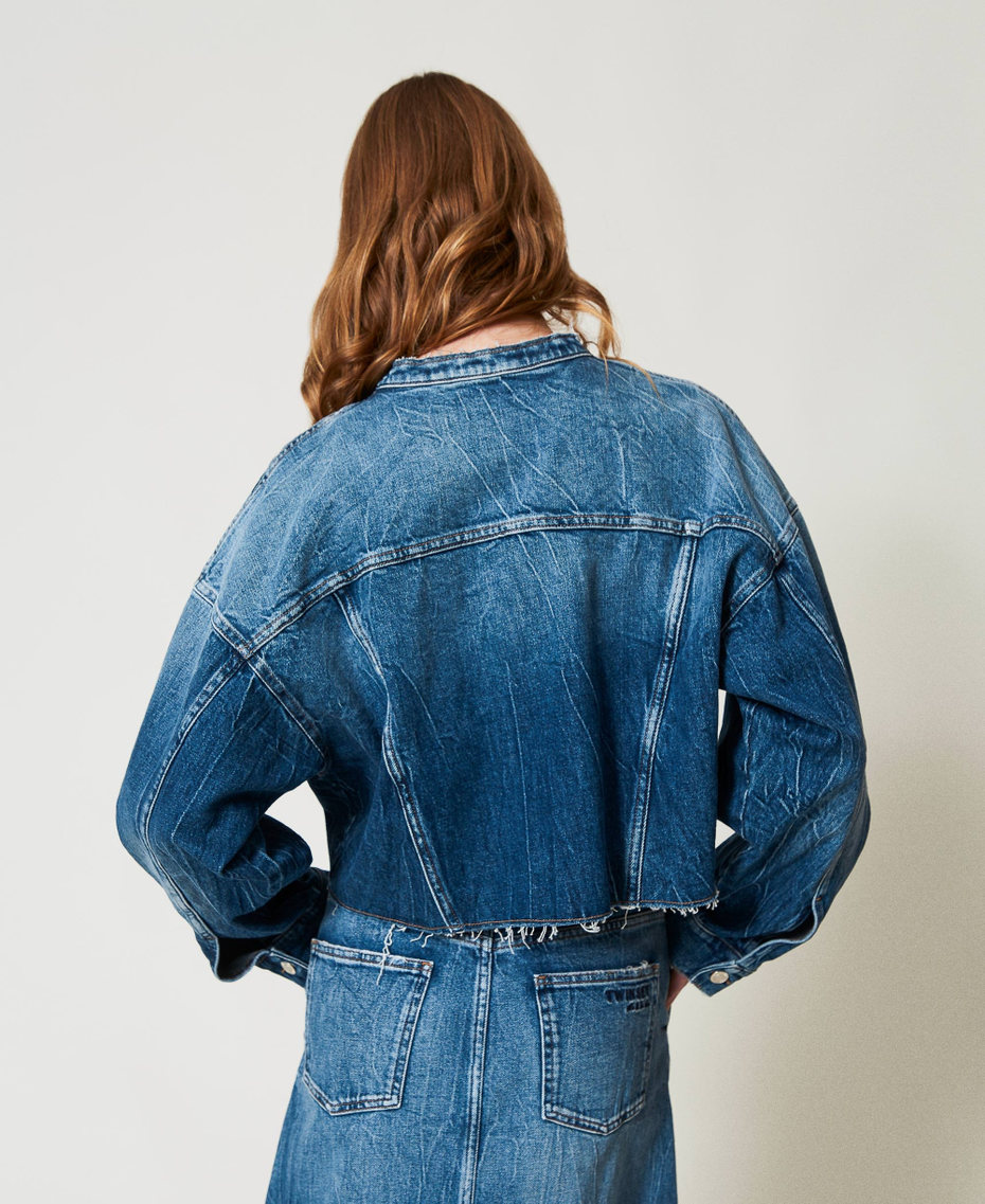 Giacca in jeans con tasche Denim Chiaro Donna 251AP2380_11453_02