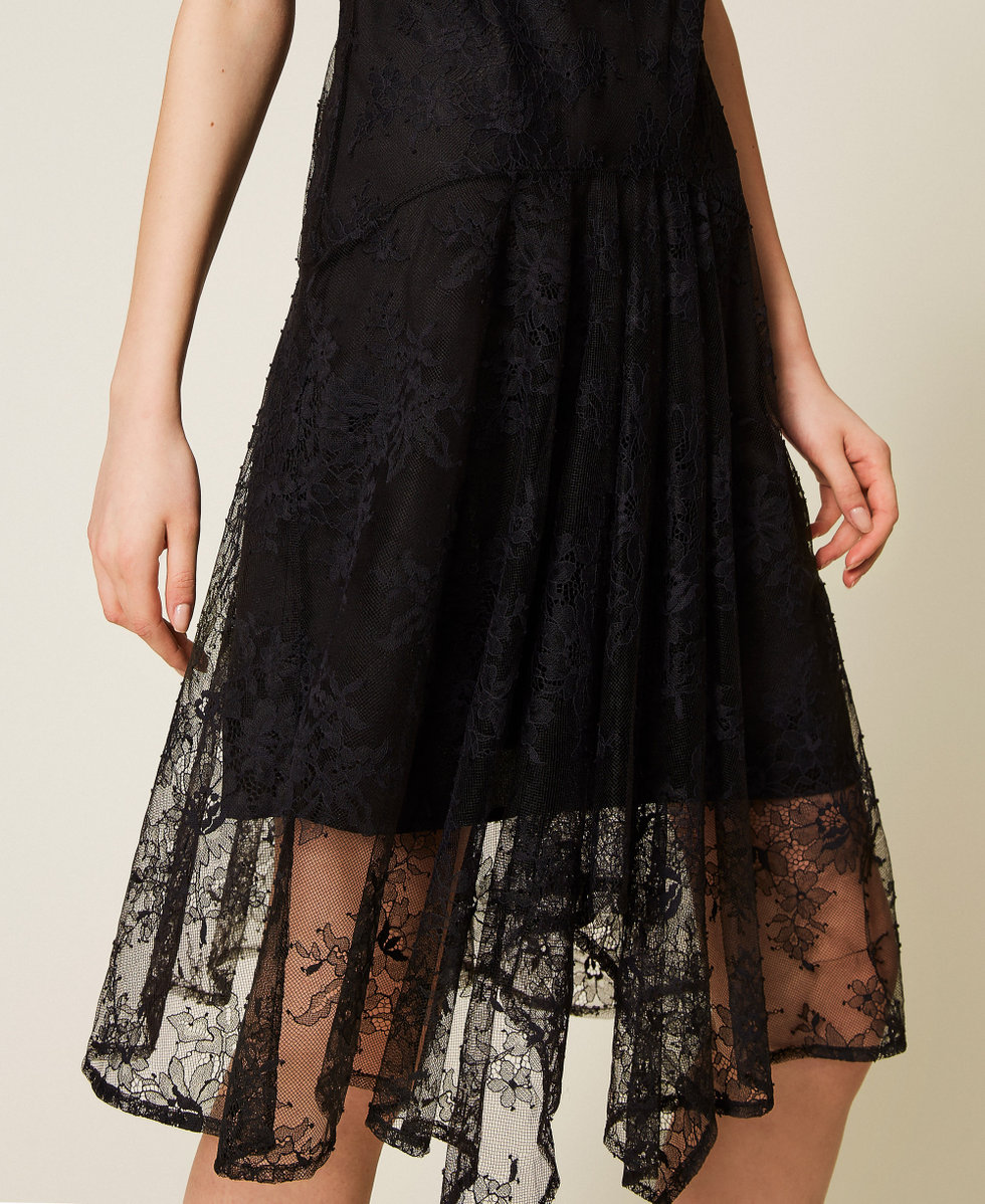Lace midi dress Black Woman 252TF2110_00006_04