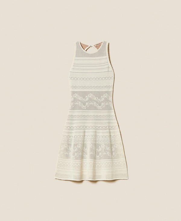 Short floral knit dress