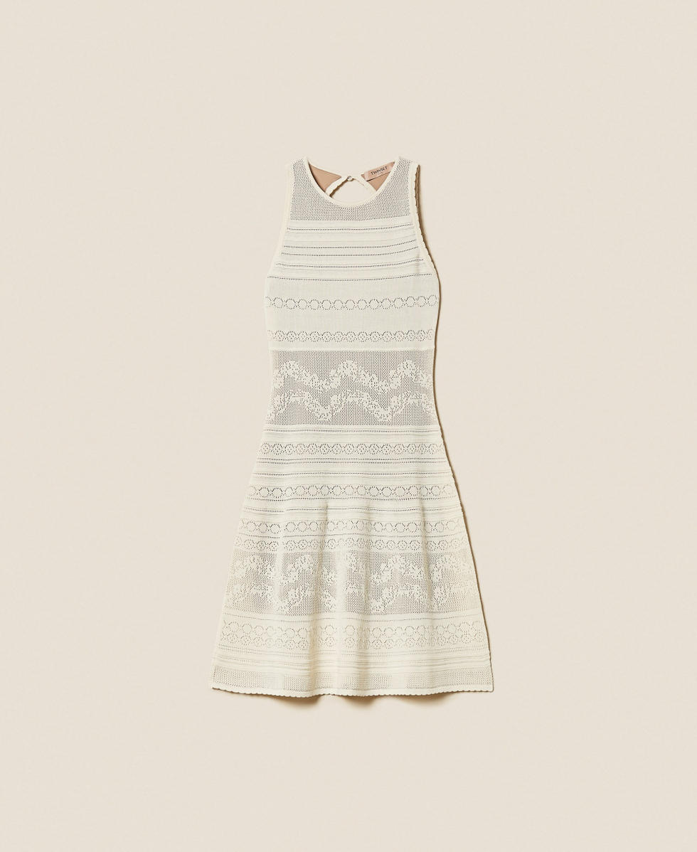 Short floral knit dress