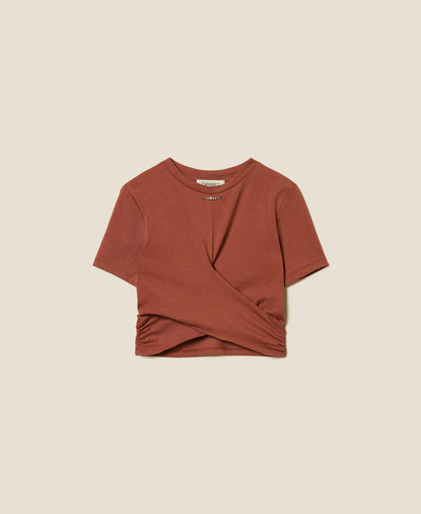 Crossover T-shirt with logo