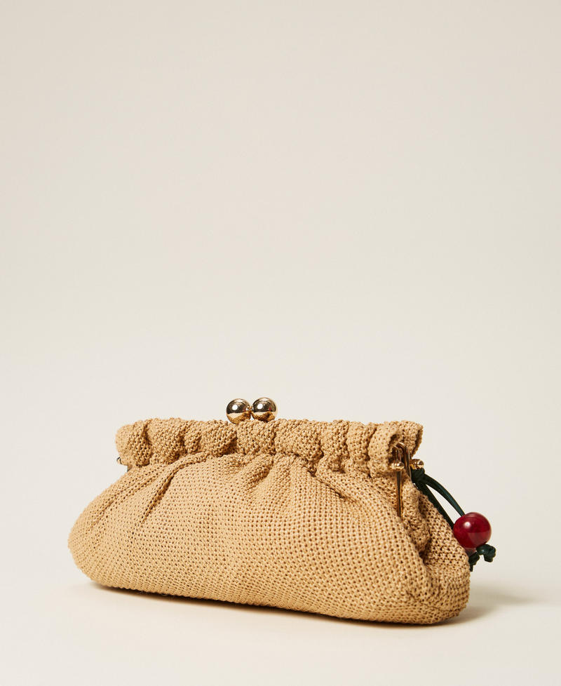 Raffia clutch with charm Straw Woman 261TD8280_00193_03