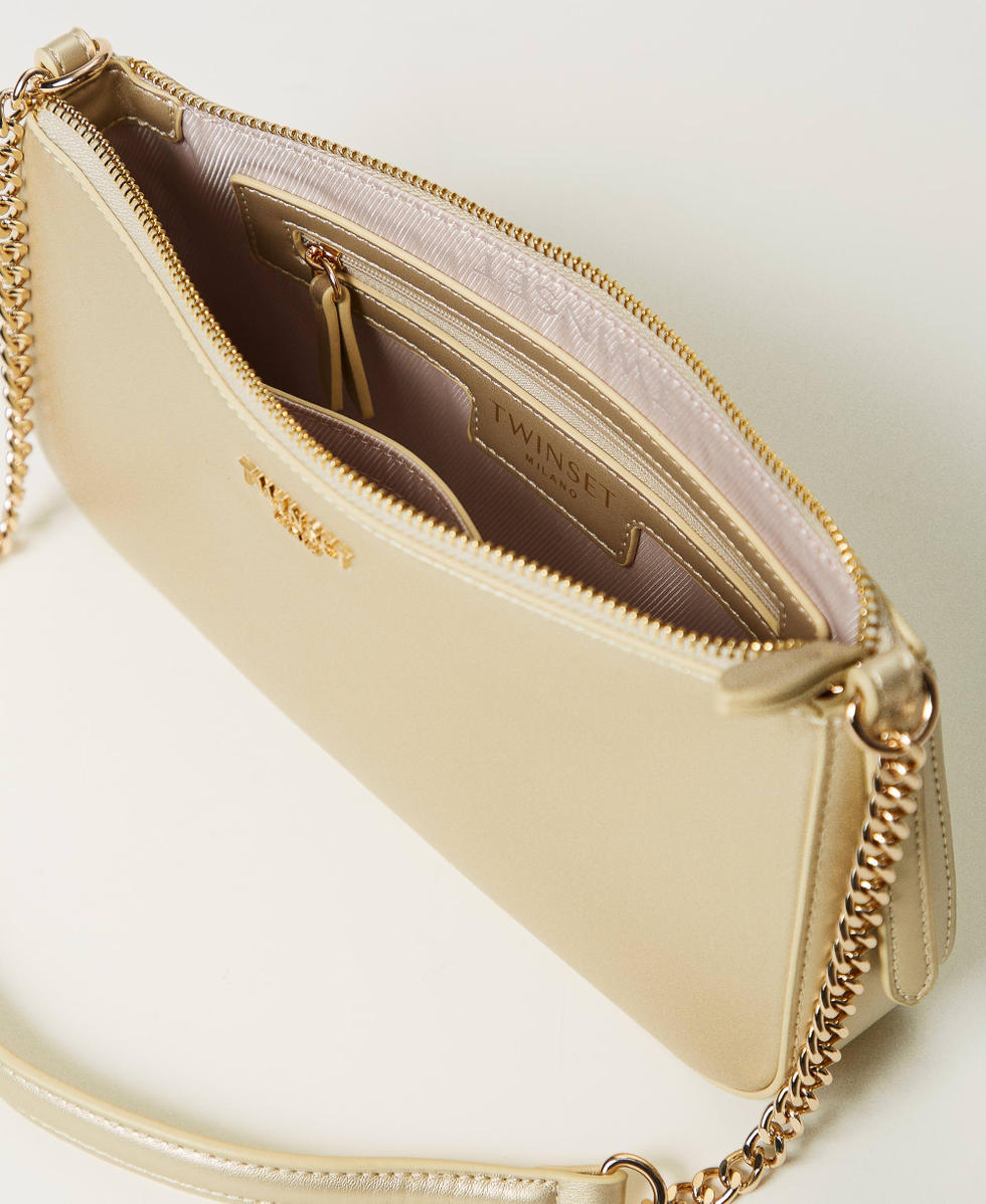 Borsa a tracolla &lsquo;Passepartout&rsquo; con logo Oro Giallo Donna 251TB7330_10366_04