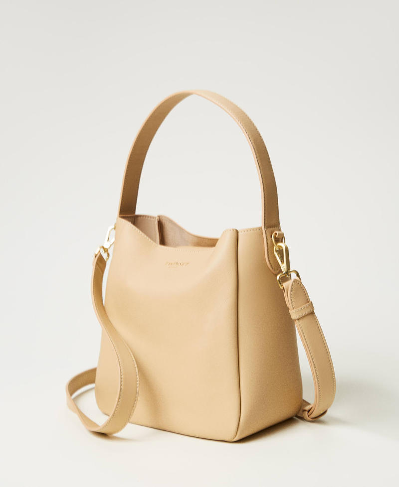 Hobo-Bag „Forever“ aus Leder Helles „Ginger Root“-Beige Frau 251TD8332_11640_02