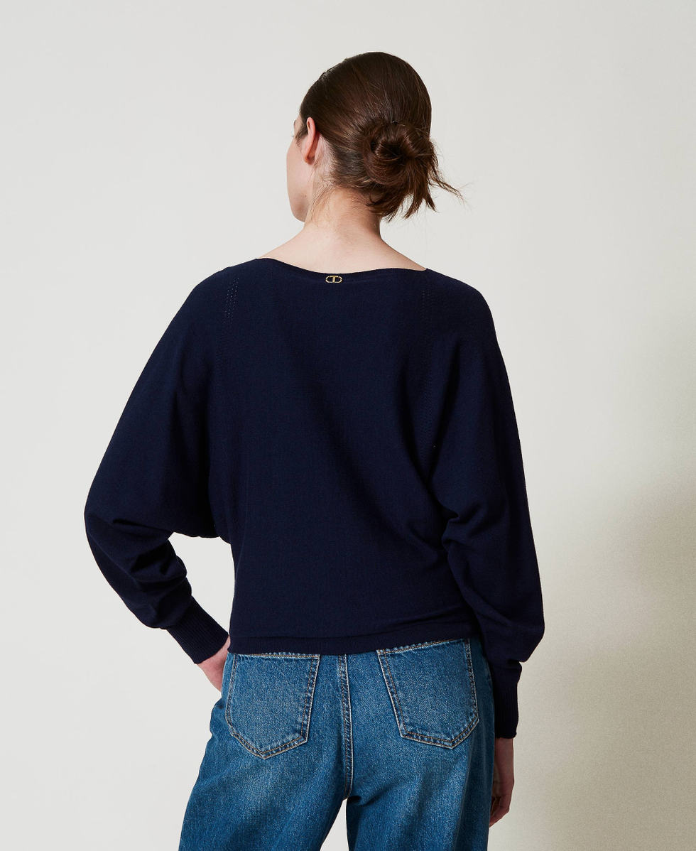 Maxipullover aus Viskosemischung Blue Night Frau 251TP3533_00238_03