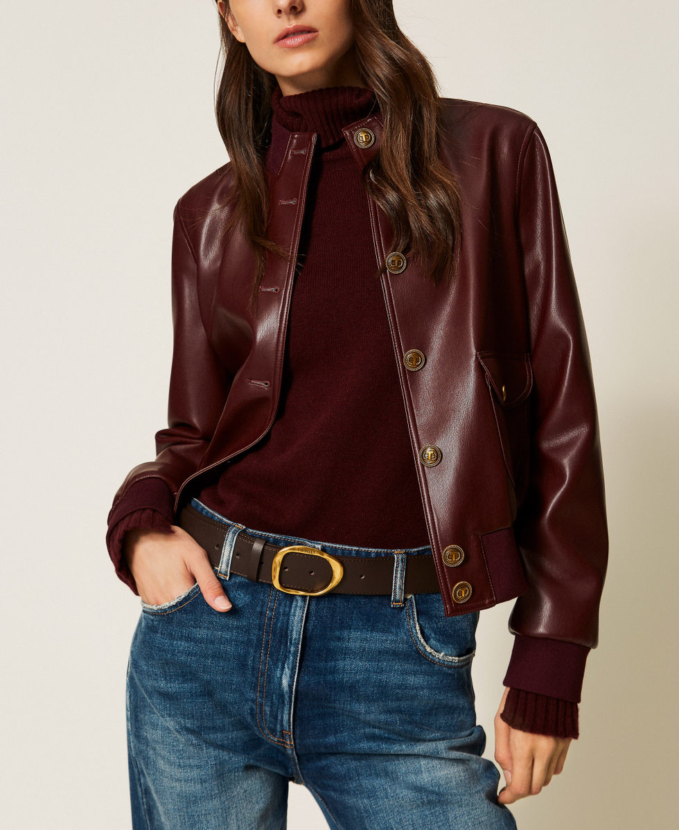 Reversible leather belt