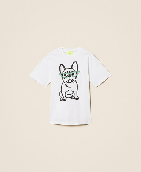 MYFO oversize T-shirt with print and embroidery