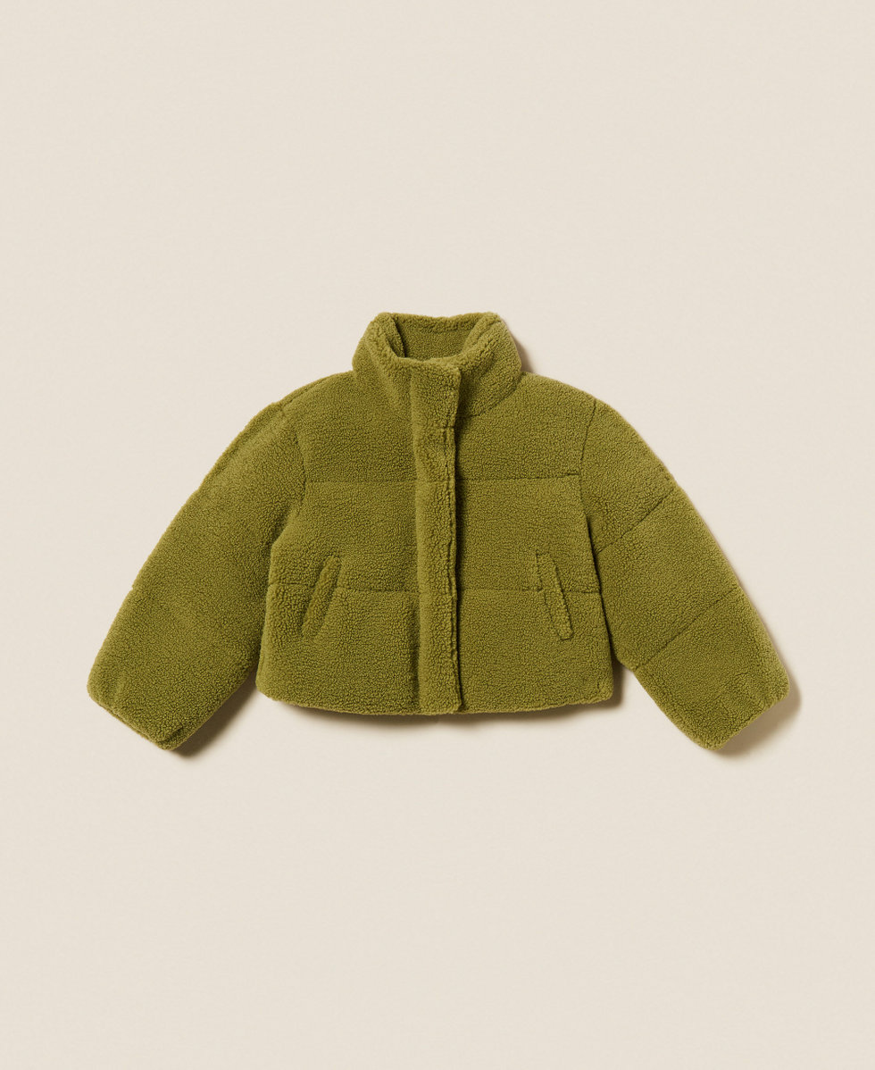 Steppjacke aus Pelzimitat Olive Oil M&auml;dchen 252GJ2181_12576_S0