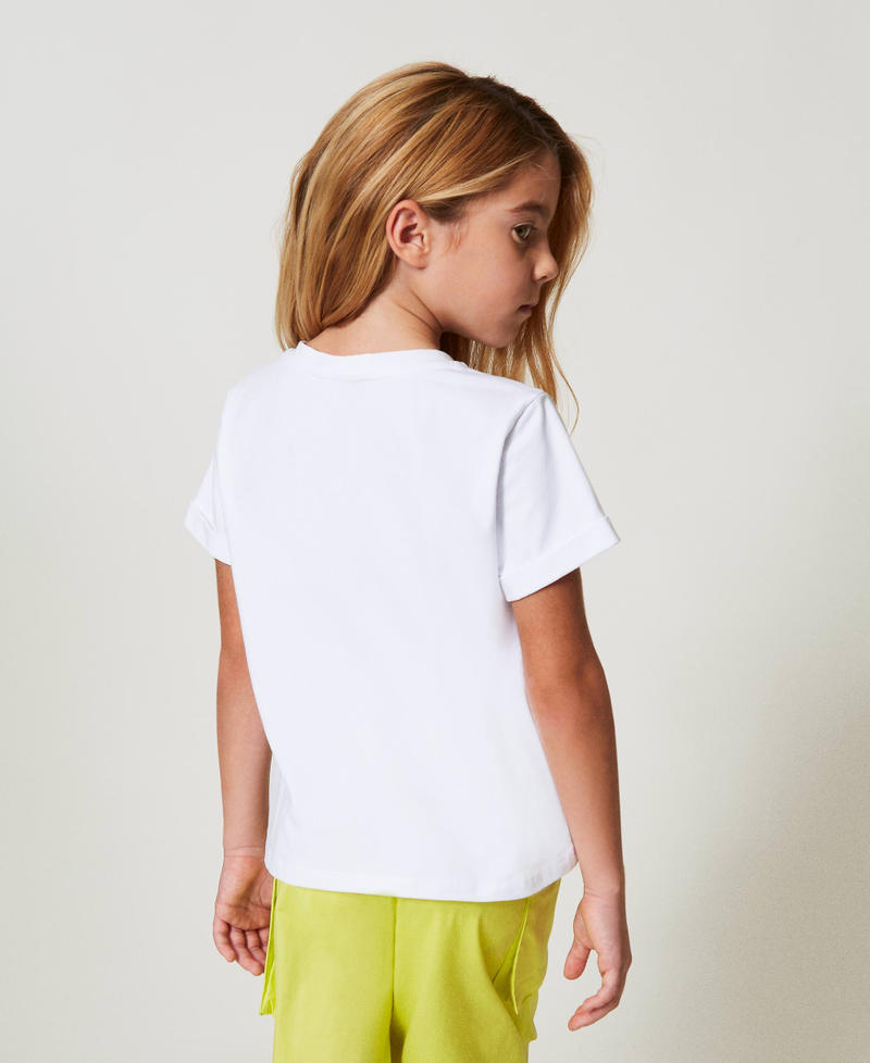 T-shirt with print and rhinestones "Ice" White Girl 251GJ2482_00808_03