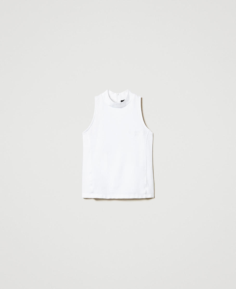 Sleeveless high neck top
