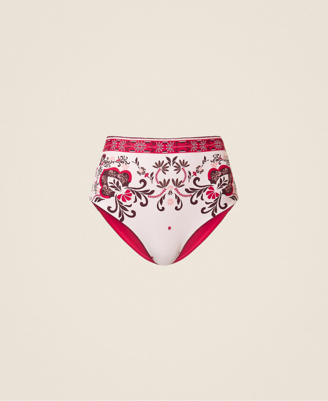 Slip de bain haut avec imprimé foulard