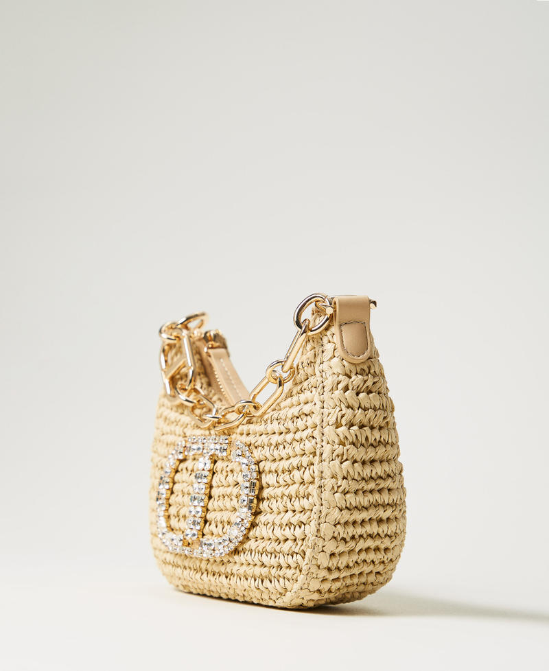 Borsa hobo ‘Mini Croissant’ in paglia Paglia Donna 251TD8241_00193_02