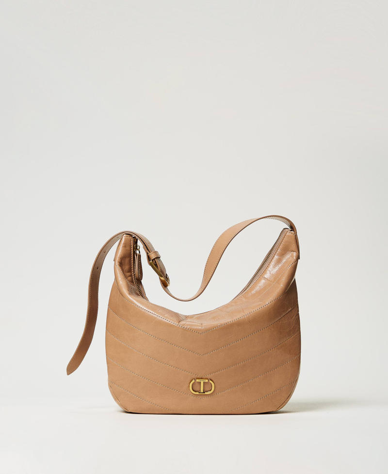 Hobo-Bag „Madison“ aus Leder "Rope"-Beige Frau 251TB7452_12145_01