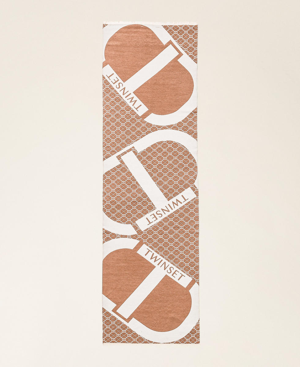 &Eacute;tole en drap jacquard avec logo Marron &laquo;&nbsp;Alpaga&nbsp;&raquo; Femme 252TO5060_12538_05