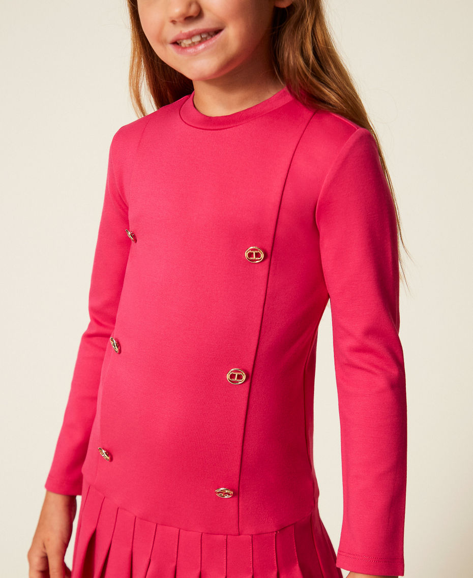 Girls' short dress with Oval T buttons Candy Rose Girl 252GB2222_00338_04