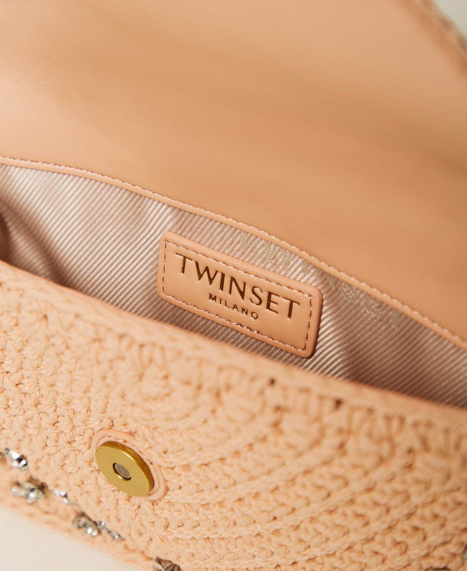 Borsa a tracolla crochet con strass Rosa "Candy Peach" Donna 261TB7490_00867_04
